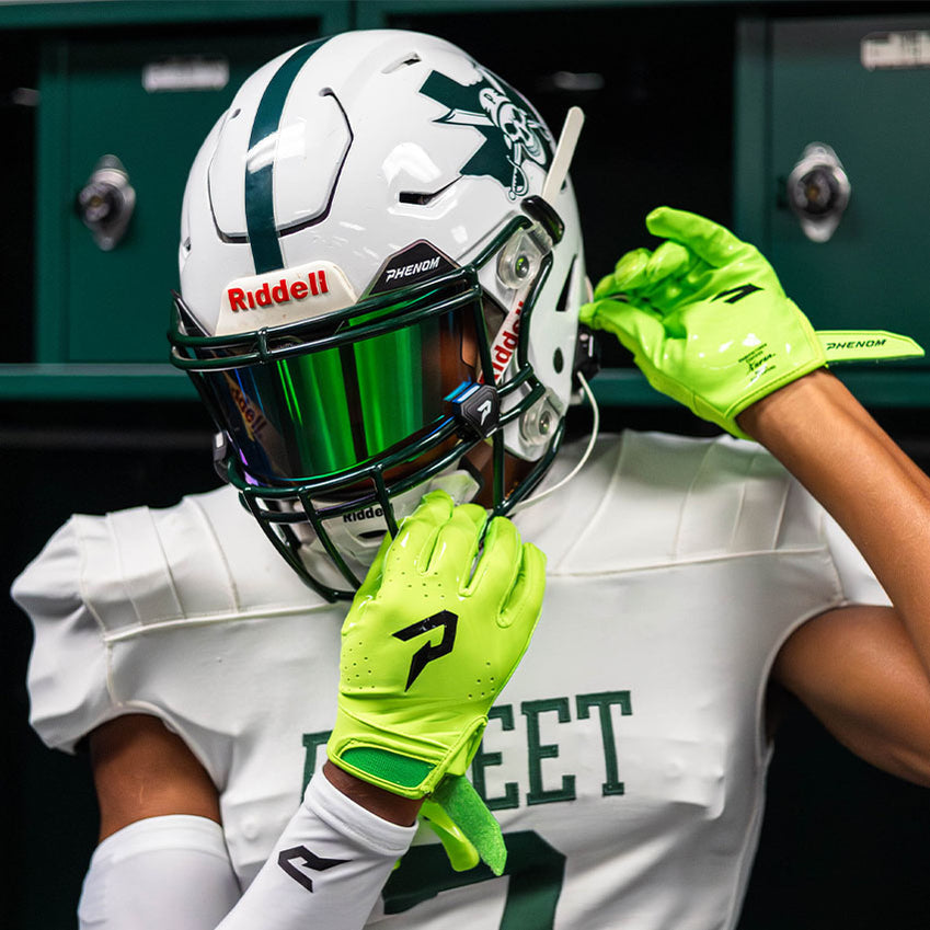 FOOTBALL VISOR - QVZN 2.0 BY PHENOM ELITE - GOBLIN GREEN