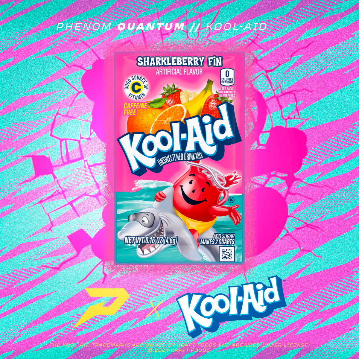 KOOL-AID 'SHARKLEBERRY FIN' FOOTBALL CLEATS - QUANTUM SPEED BY PHENOM ELITE