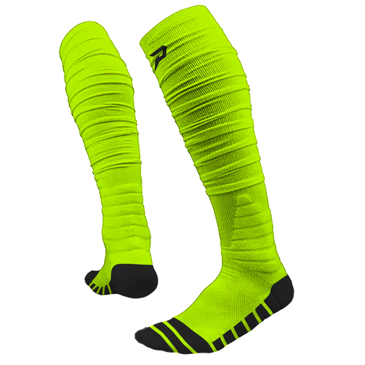 PHENOM ELITE 'QUANTUM KNIT' EXTRA LONG PADDED SCRUNCH SOCKS - SLIME(VOLT GREEN)