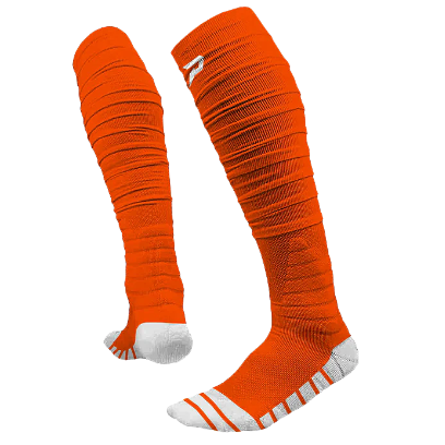 PHENOM ELITE 'QUANTUM KNIT' EXTRA LONG PADDED SCRUNCH SOCKS - ORANGE