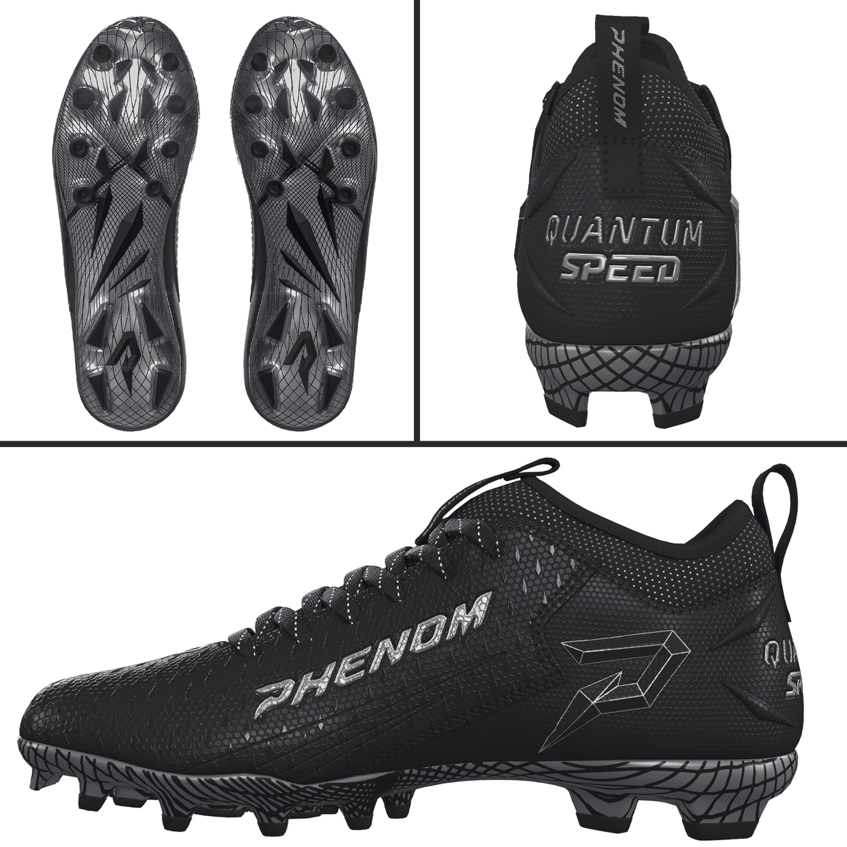 PHENOM ELITE QUANTUM SPEED 2.0 FOOTBALL CLEATS - TEAM COLORS