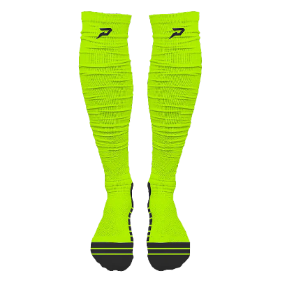 PHENOM ELITE 'QUANTUM KNIT' EXTRA LONG PADDED SCRUNCH SOCKS - SLIME(VOLT GREEN)