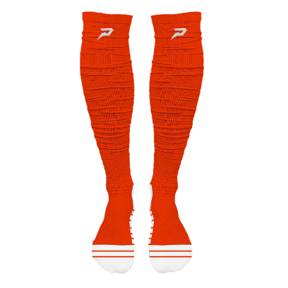 PHENOM ELITE 'QUANTUM KNIT' EXTRA LONG PADDED SCRUNCH SOCKS - ORANGE