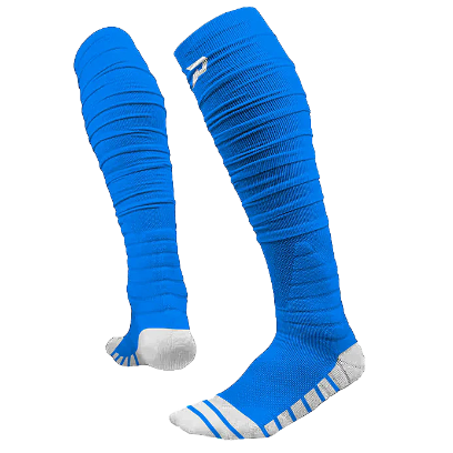 PHENOM ELITE 'QUANTUM KNIT' EXTRA LONG PADDED SCRUNCH SOCKS - COLUMBIA BLUE