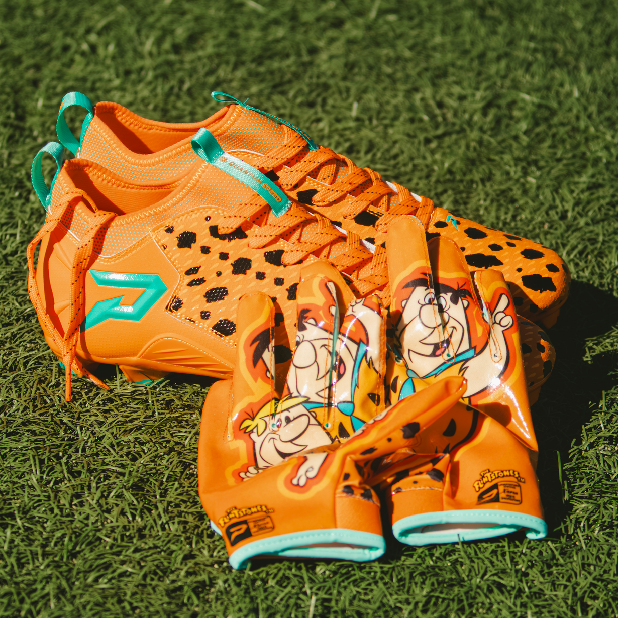 THE FLINTSTONES "BEDROCK BLITZ" FOOTBALL CLEATS - QUANTUM SPEED BY PHENOM ELITE