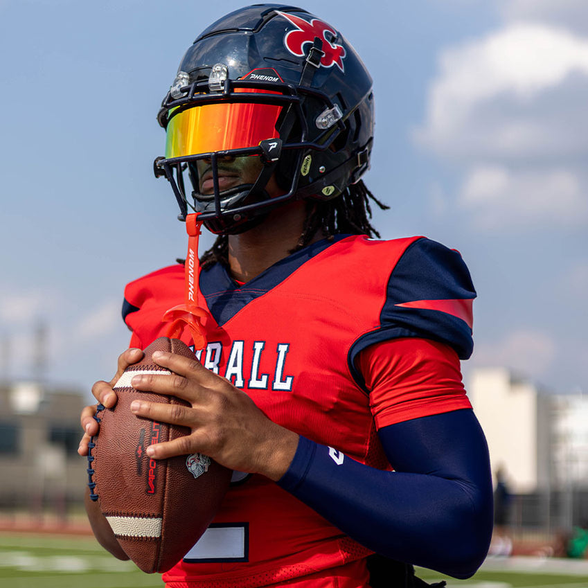 FOOTBALL VISOR - QVZN 2.0 BY PHENOM ELITE - INFERNO RED