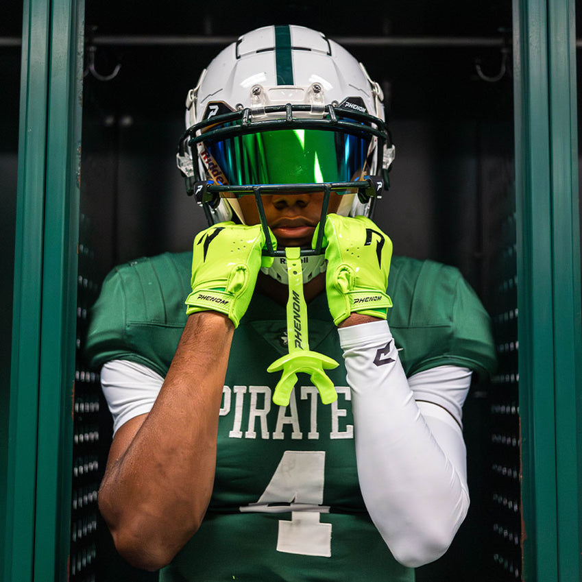 FOOTBALL VISOR - QVZN 2.0 BY PHENOM ELITE - GOBLIN GREEN