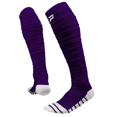 PHENOM ELITE 'QUANTUM KNIT' EXTRA LONG PADDED SCRUNCH SOCKS - PURPLE