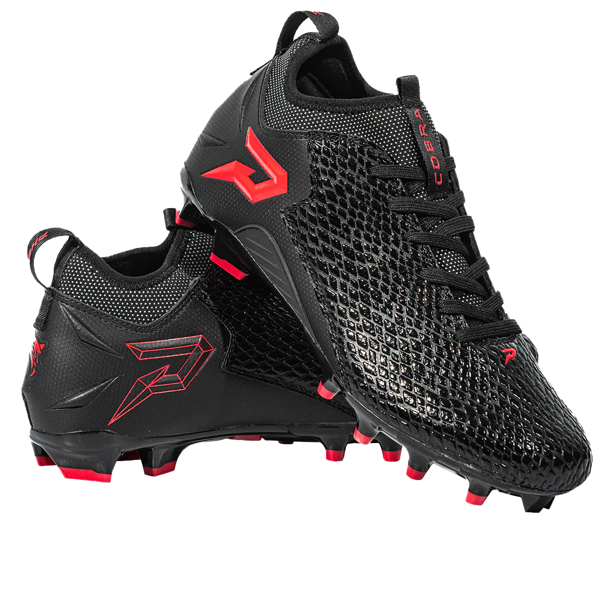 QUANTUM SPEED: FOOTBALL CLEATS - BLACK COBRA SKIN