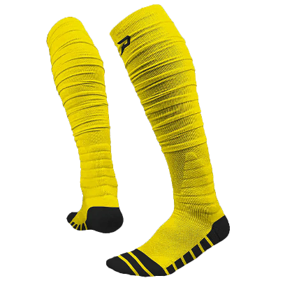 PHENOM ELITE 'QUANTUM KNIT' EXTRA LONG PADDED SCRUNCH SOCKS - YELLOW