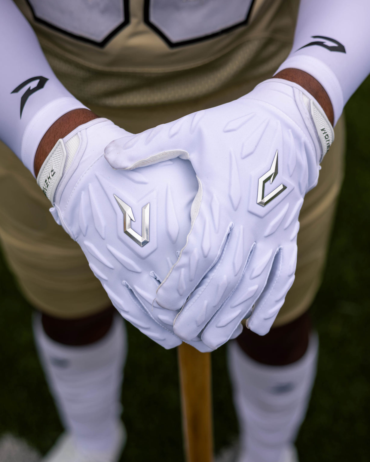 PHENOM ELITE QUANTUM FIERCE ADULT PADDED FOOTBALL GLOVES - TEAM COLORS