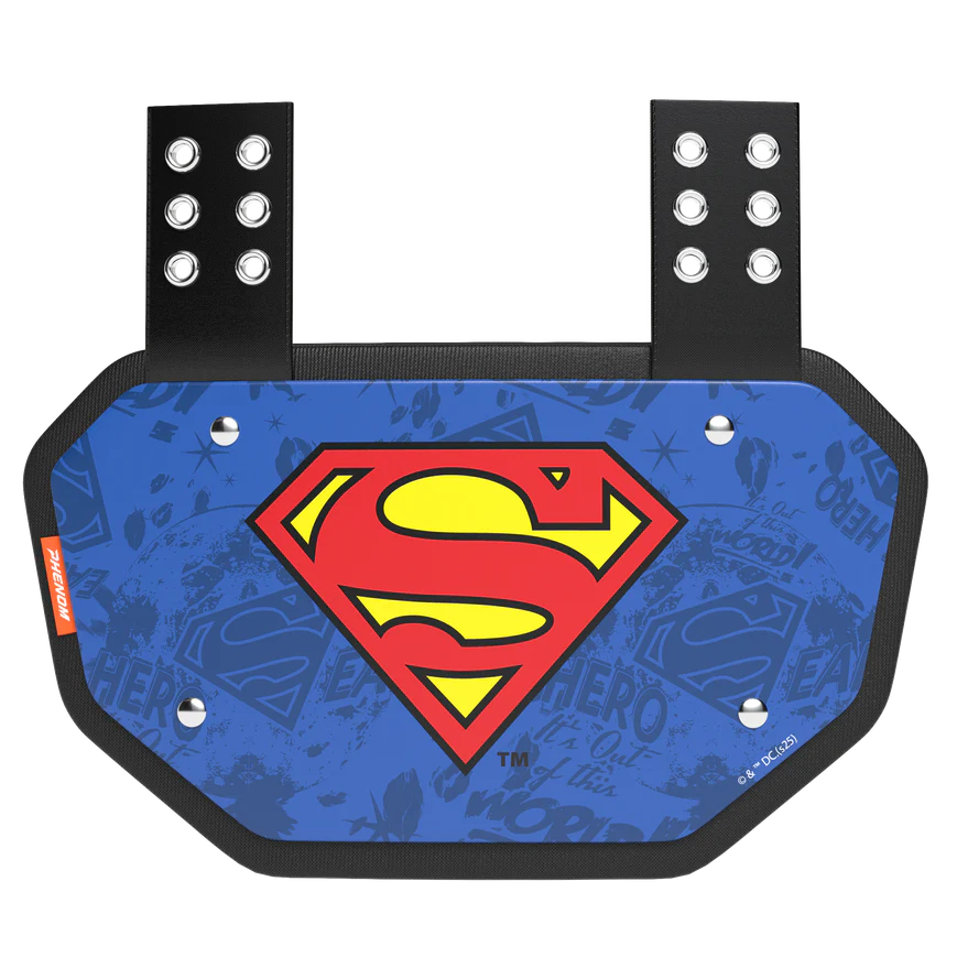 Phenom Elite Football Back Plate - Superman