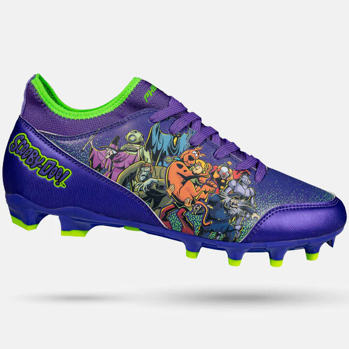 SCOOBY-DOO 'UNMASKED' PURPLE YOUTH FOOTBALL CLEATS - VELOCITY 3.0 BY PHENOM ELITE