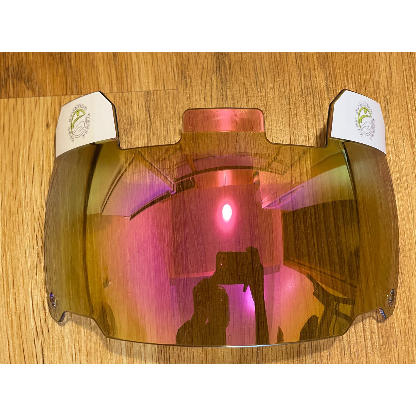 MSG Clear Plate Red Visor w/clips