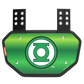 Phenom Elite Football Back Plate - Green Lantern