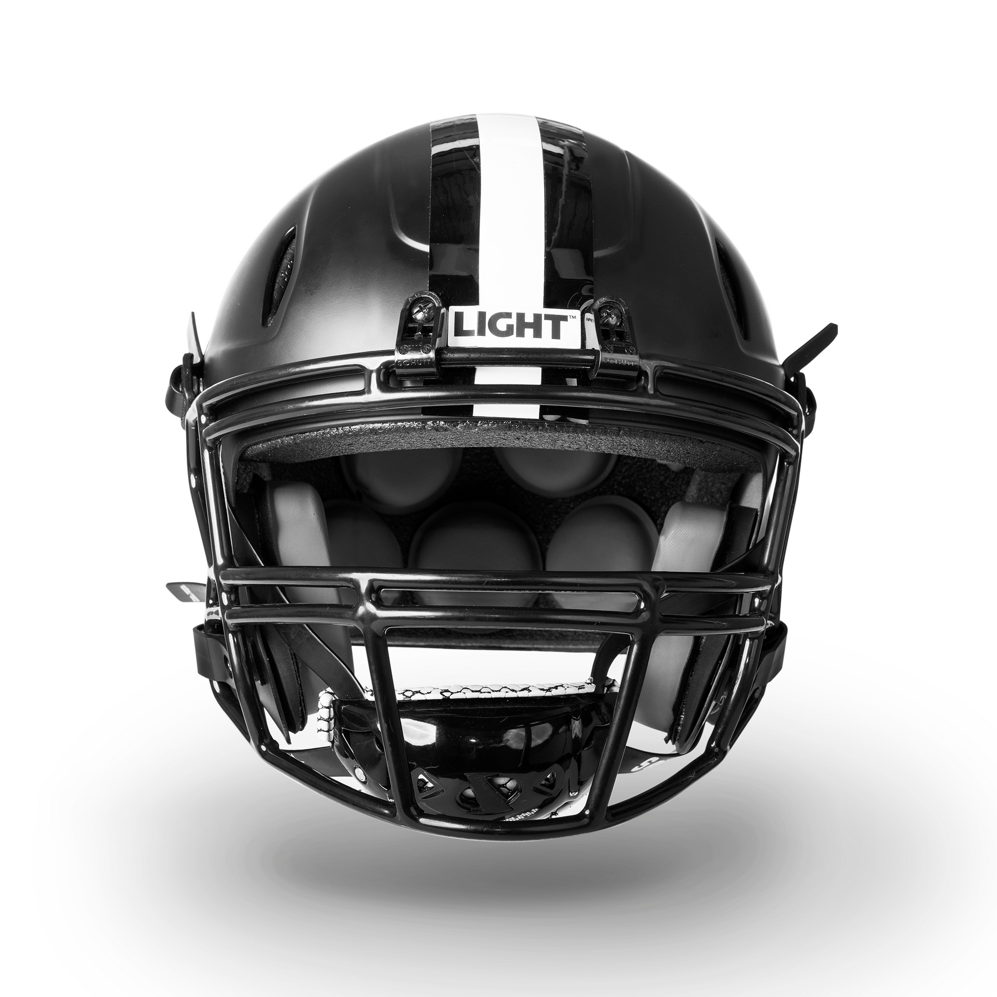 black shiny football helmet Light Football Helmet Varsity LS2-CV(Composite) – Mack Sporting Goods