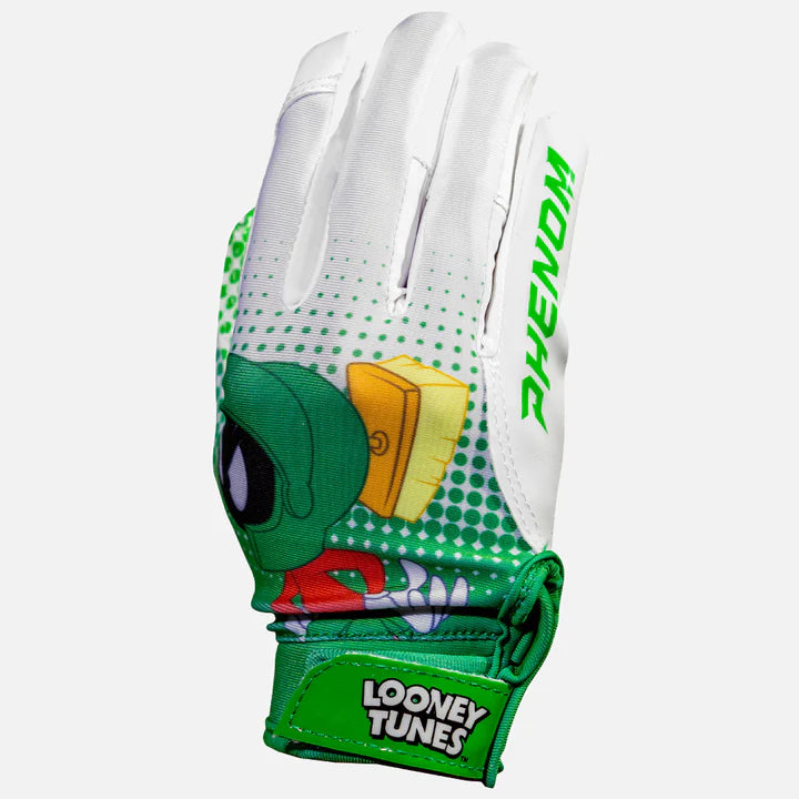 LOONEY TUNES FOOTBALL GLOVES - MARVIN THE MARTIAN - VPS4 BY PHENOM ELITE