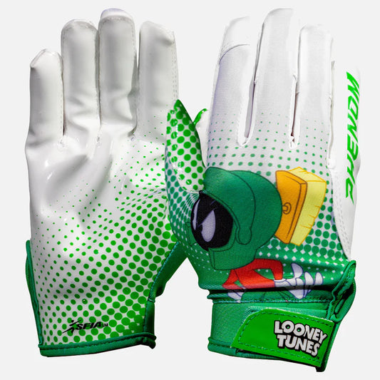LOONEY TUNES FOOTBALL GLOVES - MARVIN THE MARTIAN - VPS4 BY PHENOM ELITE