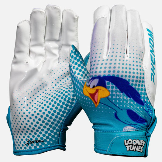 LOONEY TUNES FOOTBALL GLOVES - ROAD RUNNER - VPS4 BY PHENOM ELITE