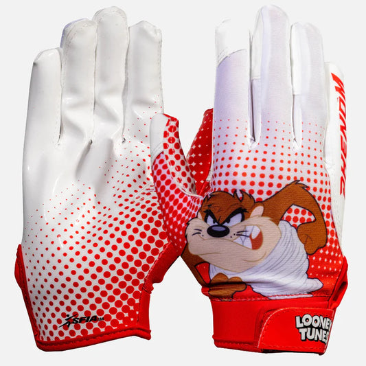 LOONEY TUNES FOOTBALL GLOVES - TAZ - VPS4 BY PHENOM ELITE